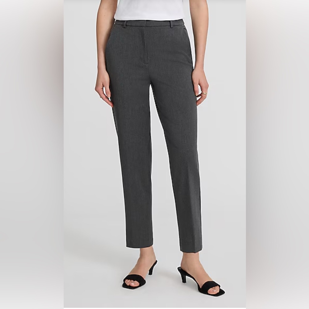 Express Editor Straight Super High Rise Pant - Charcoal Grey - 4S